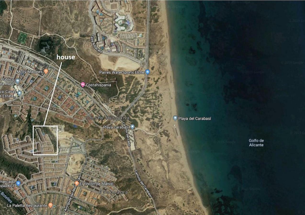 Bungalow Con Terraza, Piscina Y Vistas Al Mar Gran Alacant Eksteriør billede